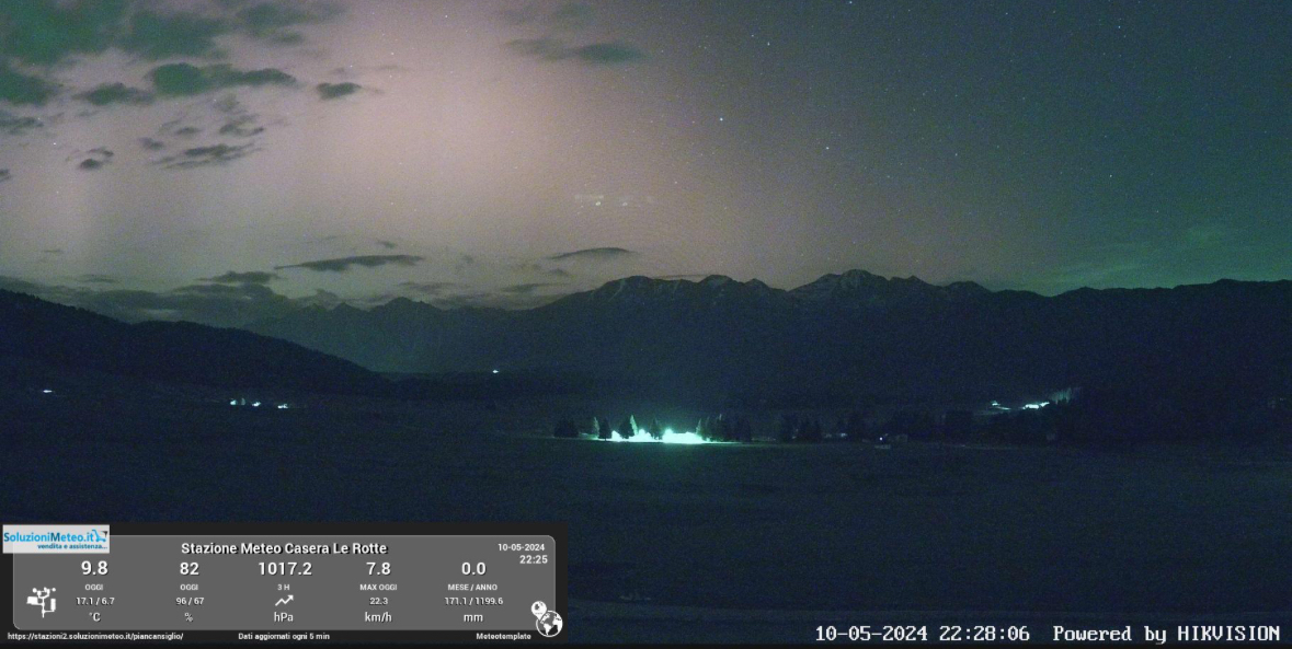 Webcam Pian Cansiglio - Casera Le Rotte - ore 21.55