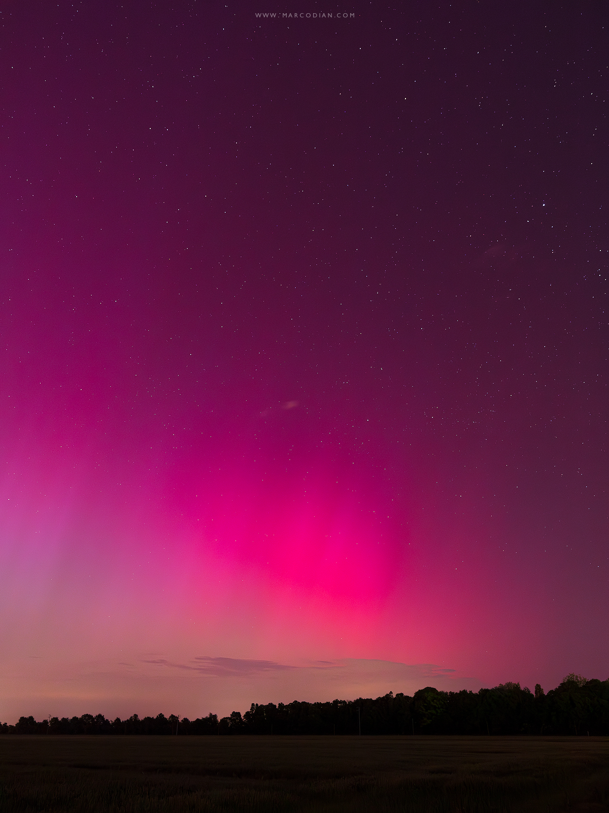 aurora boreale mestre 11/05/2024