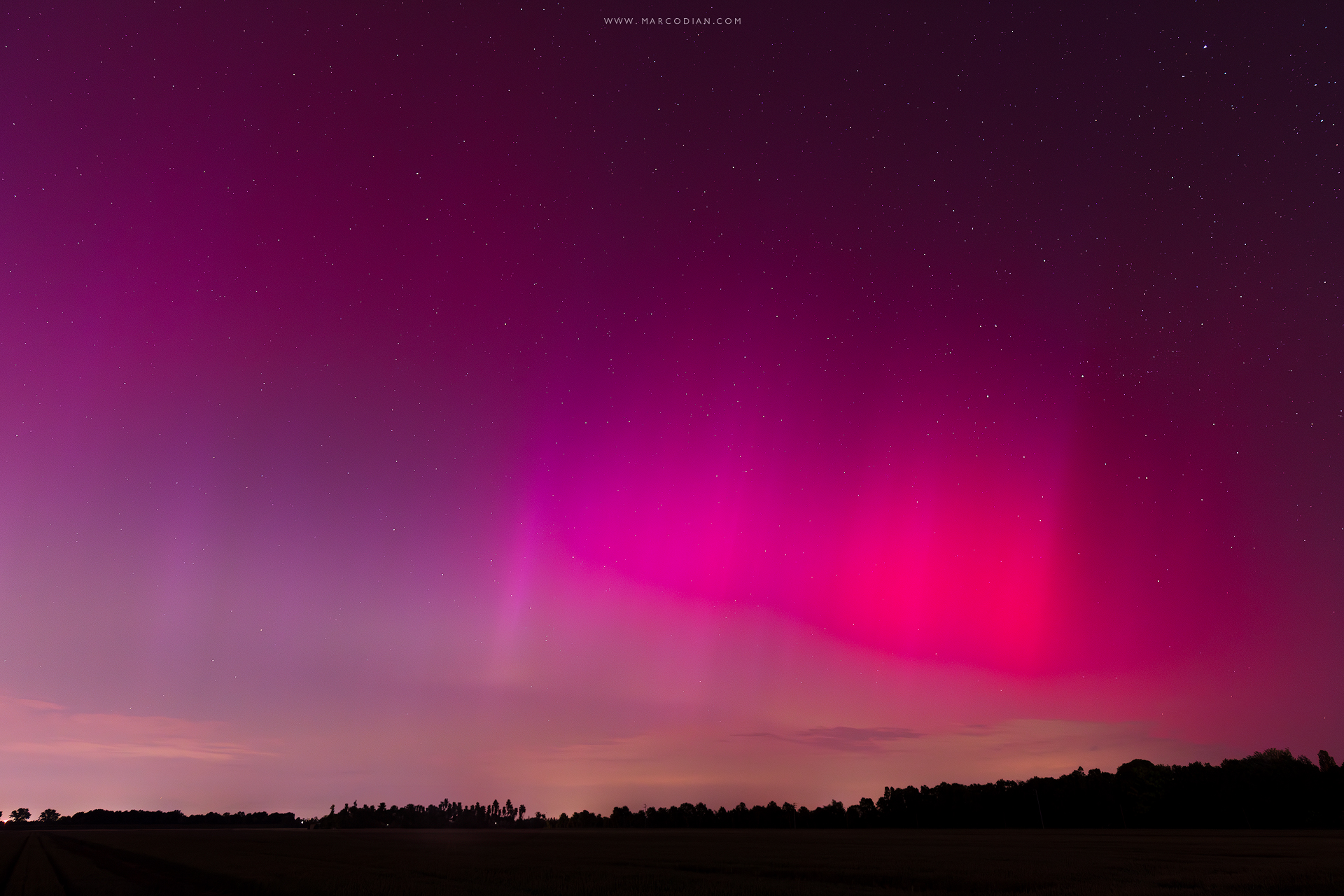 aurora boreale mestre 11/05/2024