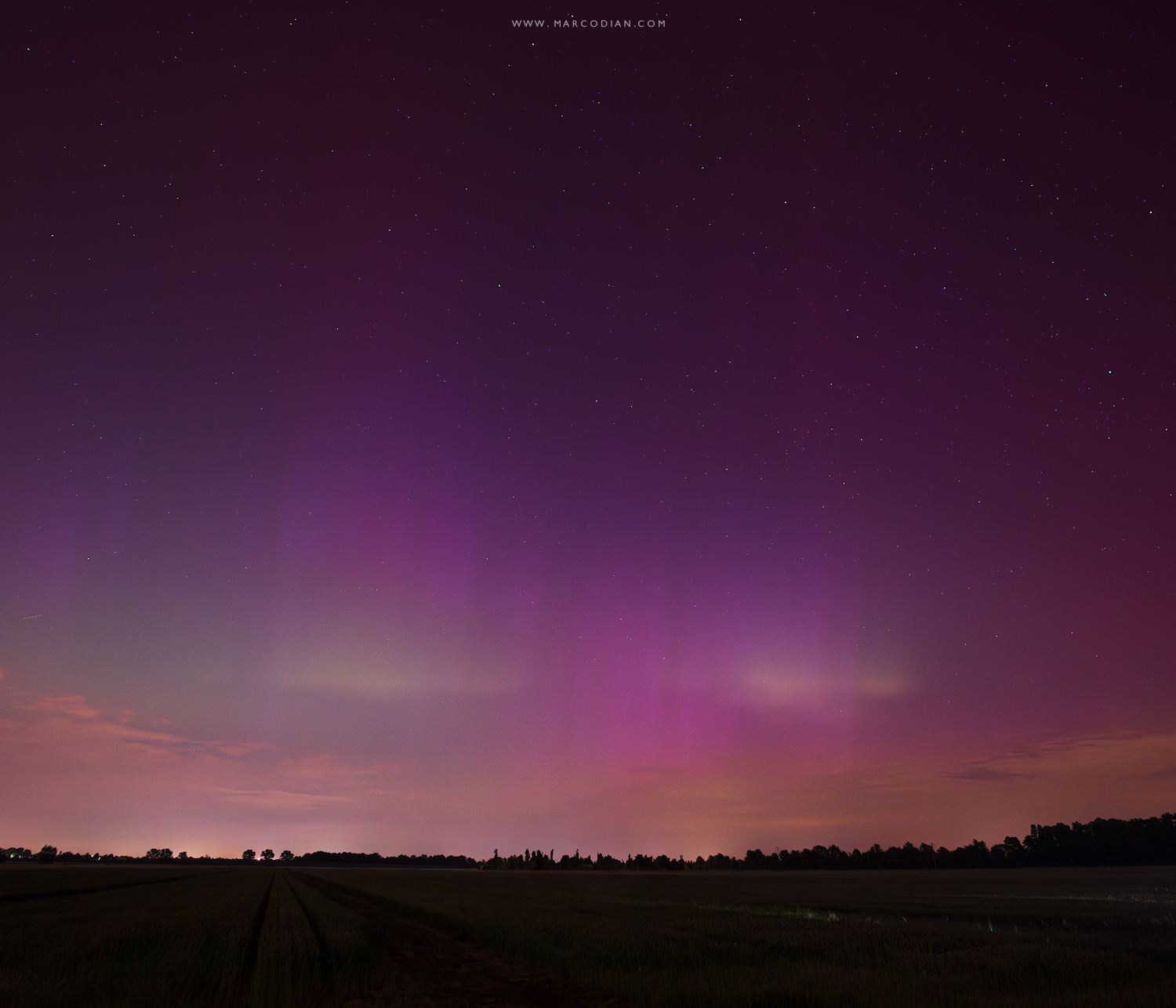 aurora boreale mestre 11/05/2024